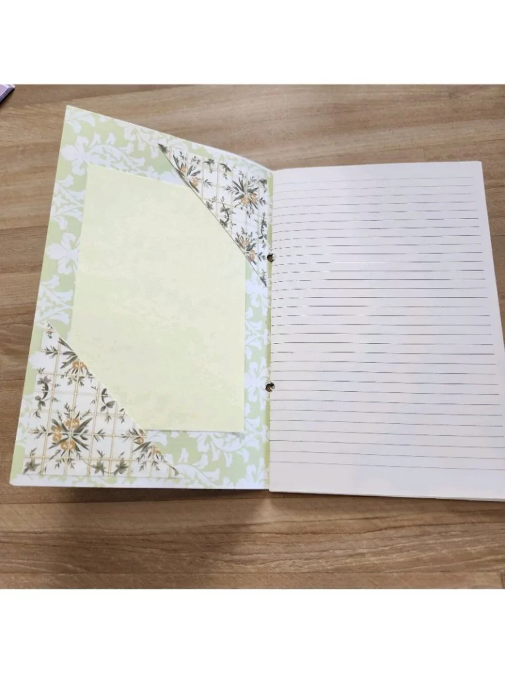 Green Garden Theme Junk Journal Booklet Blank Handmade 8.5 x 5.5